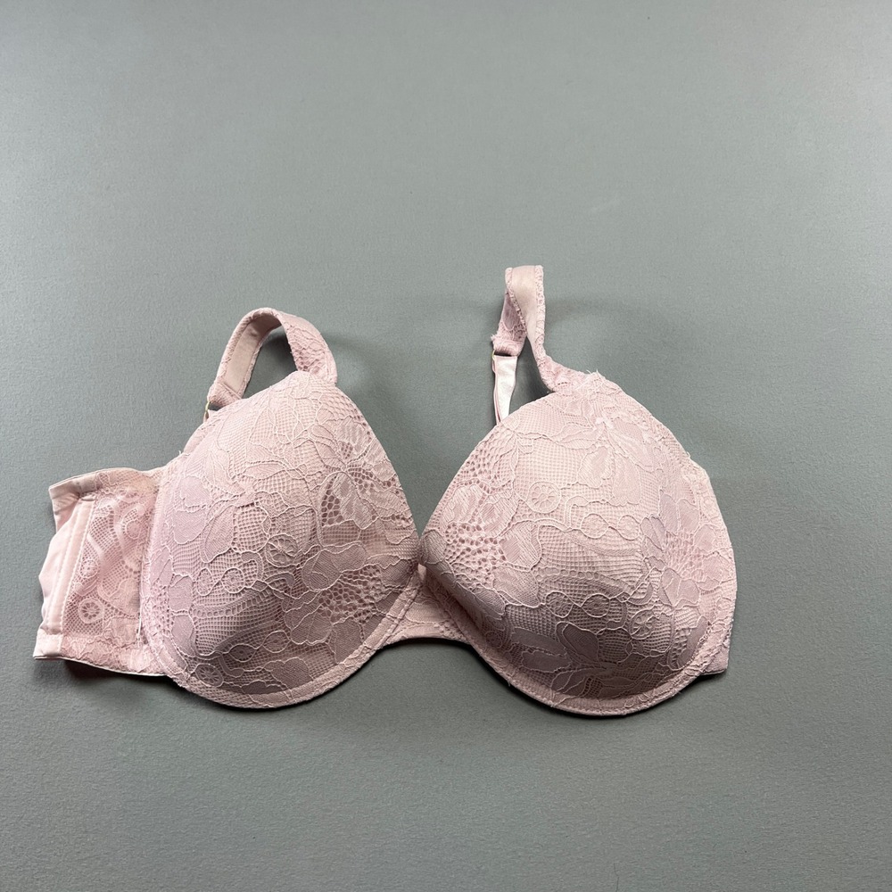 Jessica Simpson Full Figure Lace Underwire Bra Womens 42C Light Pink Underwire